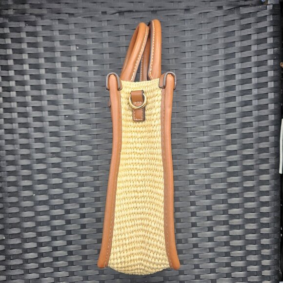 H&M Women's Straw Handbag with Braided Straw Design & Faux Leather Handles/Trim - Picture 5 of 10